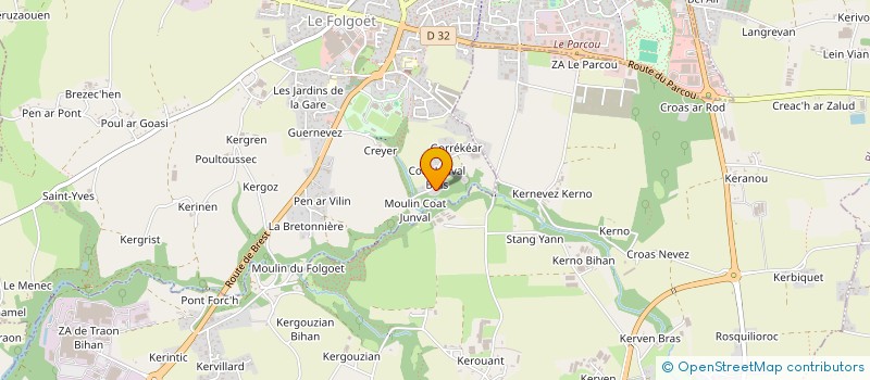 localisation de l'entreprise MONSIEUR JOEL MOYSAN  LE FOLGOET