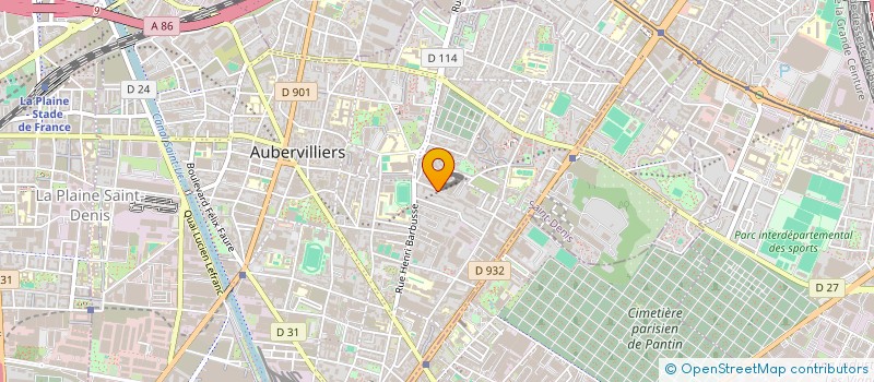 localisation de l'entreprise MONSIEUR JOEL PAGAL  AUBERVILLIERS