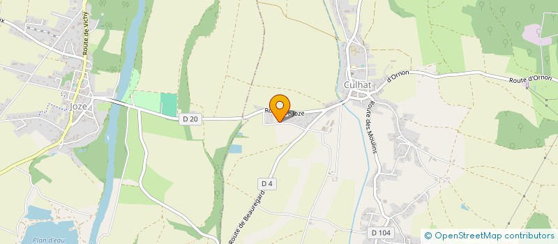 localisation de l'entreprise MONSIEUR JOEL PALLAGET  CULHAT