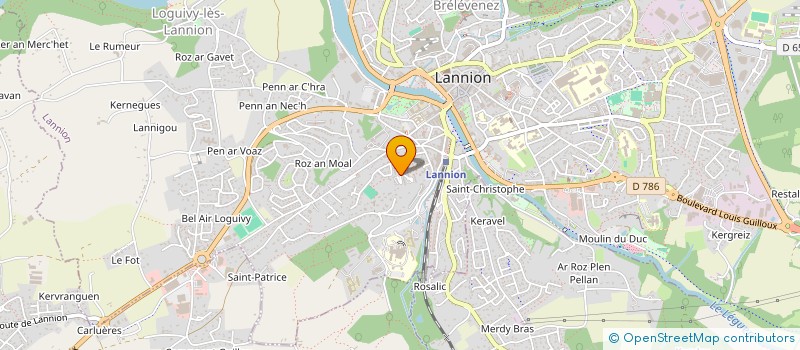 localisation de l'entreprise MONSIEUR JOEL PERON à LANNION