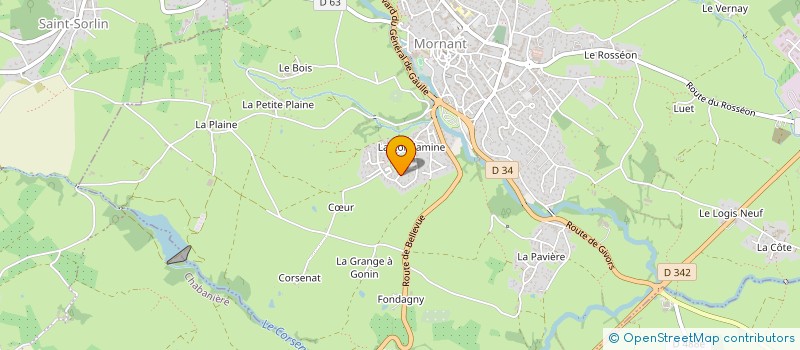 localisation de l'entreprise MONSIEUR JOEL PETITJEAN  MORNANT