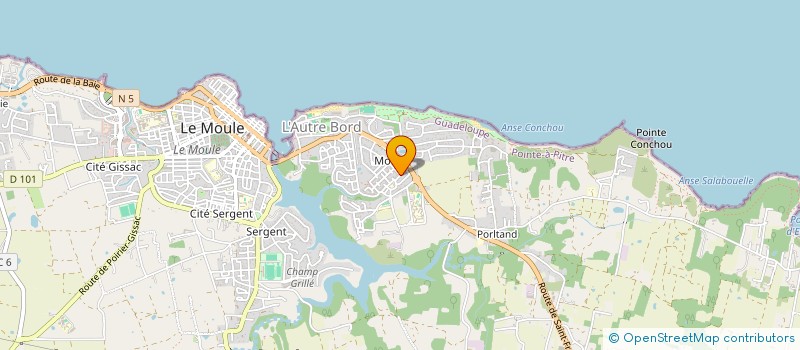 localisation de l'entreprise MONSIEUR JOEL PETRUS  LE MOULE