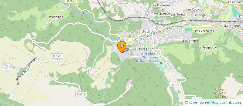 localisation de l'entreprise MONSIEUR JOEL PIAT  LA BOURBOULE