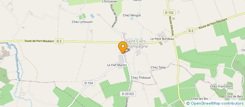 localisation de l'entreprise MONSIEUR JOEL PITARD à SAINT-CIERS-CHAMPAGNE