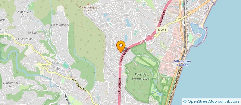 localisation de l'entreprise MONSIEUR JOEL PORTOGHESE  VILLENEUVE-LOUBET