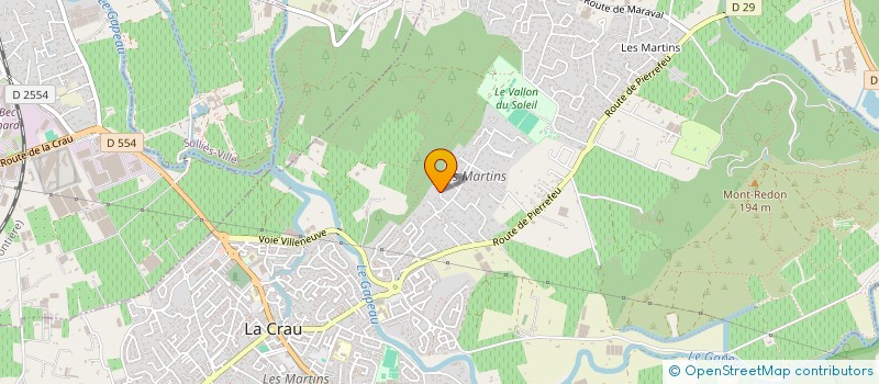 localisation de l'entreprise MONSIEUR JOEL PROVENZANO  LA CRAU