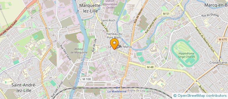 localisation de l'entreprise MONSIEUR JOEL PUTHOD à MARQUETTE-LEZ-LILLE