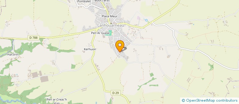 localisation de l'entreprise MONSIEUR JOEL QUILLEVERE à LANHOUARNEAU