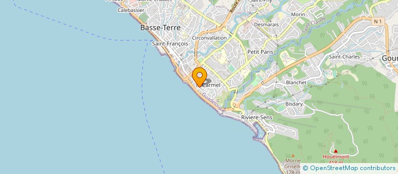 localisation de l'entreprise MONSIEUR JOEL RABOTEUR à BASSE-TERRE