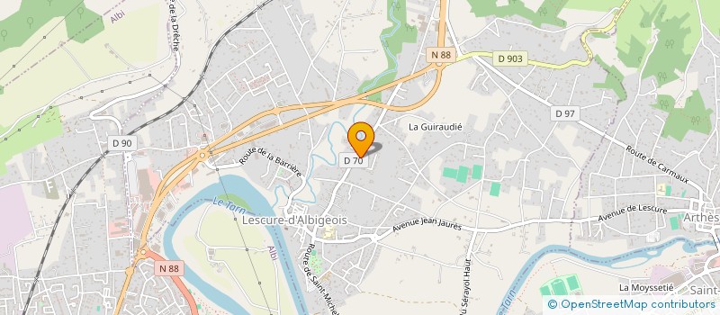 localisation de l'entreprise MONSIEUR JOEL RAMON à LESCURE D'ALBIGEOIS