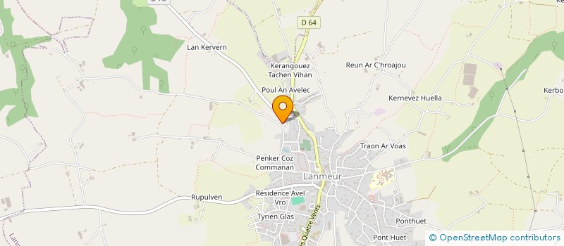 localisation de l'entreprise MONSIEUR JOEL RANNOU  LANMEUR