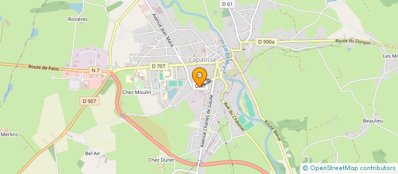 localisation de l'entreprise MONSIEUR JOEL ROUSSILHE  LAPALISSE