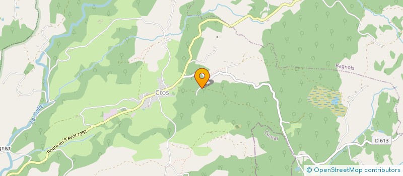 localisation de l'entreprise MONSIEUR JOEL SERTILLANGE  BAGNOLS