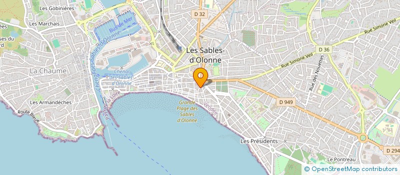 localisation de l'entreprise MONSIEUR JOEL SOULARD  LES SABLES D'OLONNE