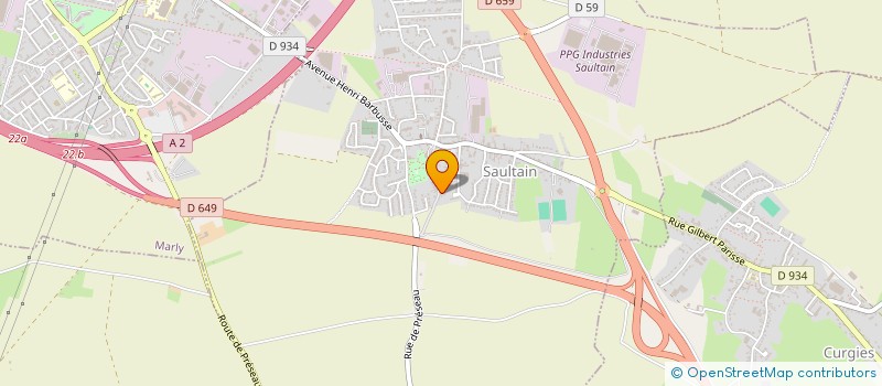 localisation de l'entreprise MONSIEUR JOEL SOURIS  SAULTAIN