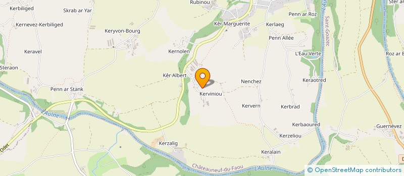 localisation de l'entreprise MONSIEUR JOEL TOULANCOAT  CHATEAUNEUF-DU-FAOU