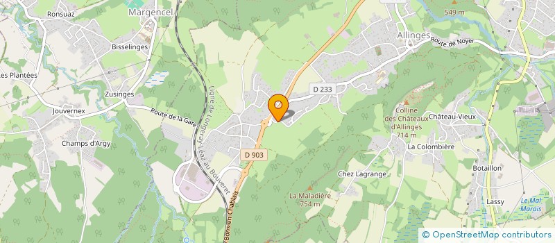 localisation de l'entreprise MONSIEUR JOEL TREBOUX  ALLINGES