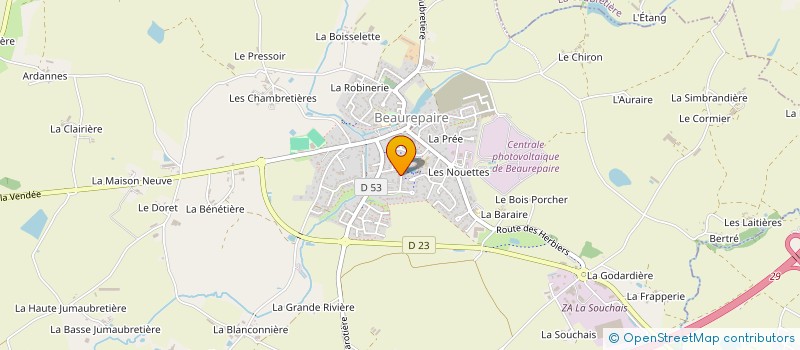 localisation de l'entreprise MONSIEUR JOEL TREILLARD  BEAUREPAIRE