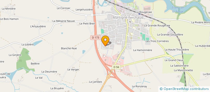 localisation de l'entreprise MONSIEUR JOEL TUAL à MARTIGNE-FERCHAUD