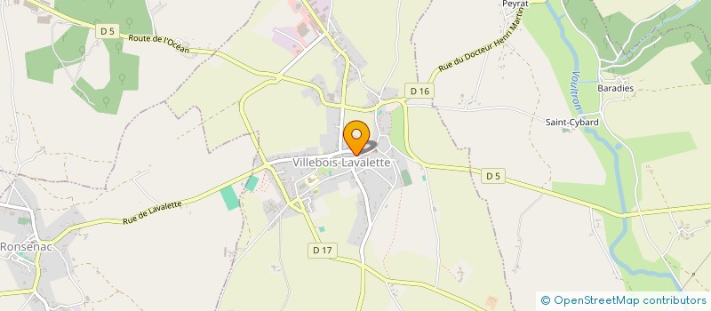 localisation de l'entreprise MONSIEUR JOEL VALADE à VILLEBOIS-LAVALETTE