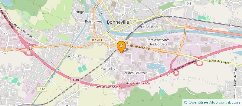 localisation de l'entreprise MONSIEUR JOEL VAUCHEL  BONNEVILLE