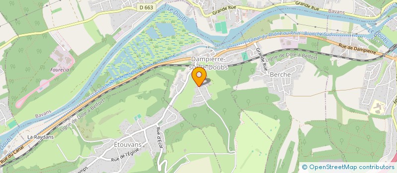 localisation de l'entreprise MONSIEUR JOEL VEZIN  DAMPIERRE-SUR-LE-DOUBS