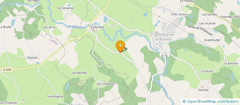 localisation de l'entreprise MONSIEUR JOEL VIELPEAU à CHAMPAGNAC-LA-RIVIERE