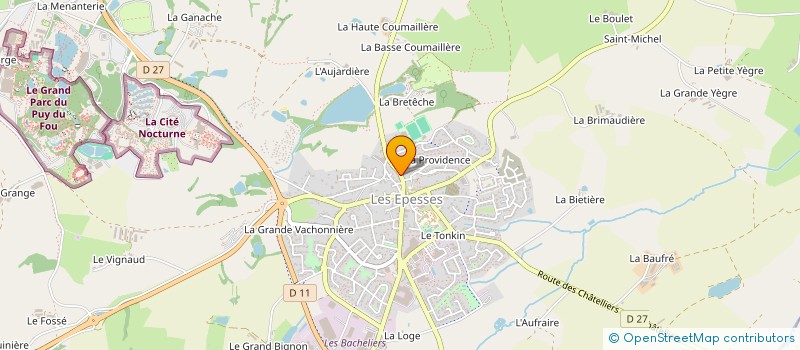 localisation de l'entreprise MONSIEUR JOEL VRIGNAUD  LES EPESSES