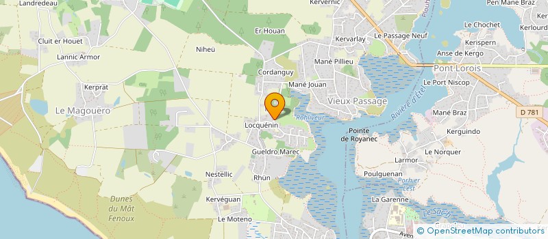 localisation de l'entreprise MONSIEUR JOEVIN LE CALVE  PLOUHINEC