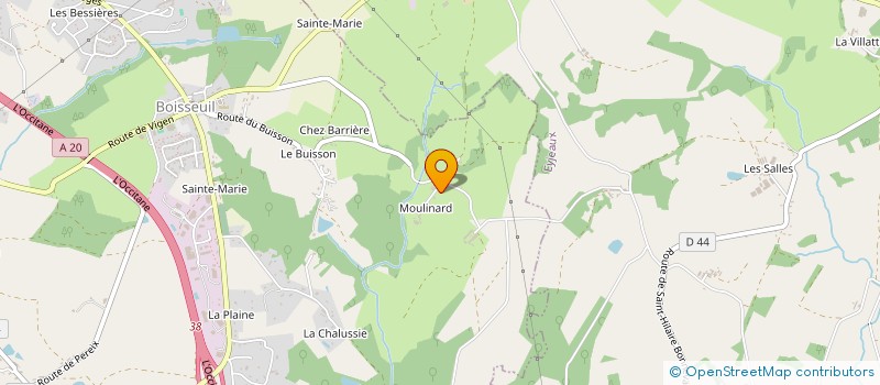 localisation de l'entreprise MONSIEUR JOFFREY BAURIENNE  BOISSEUIL