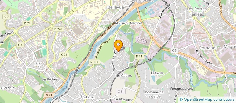 localisation de l'entreprise MONSIEUR JOFFREY CARROI  CONDAT-SUR-VIENNE