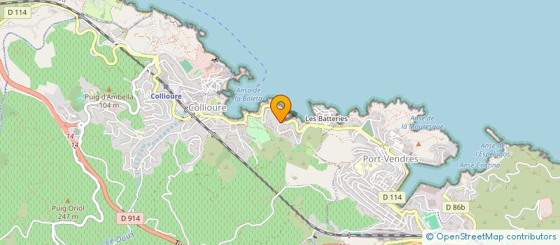 localisation de l'entreprise MONSIEUR JOFFREY DESURMONT-MECHELAERE  COLLIOURE