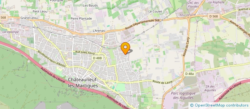 localisation de l'entreprise MONSIEUR JOFFREY FESQUET  CHATEAUNEUF-LES-MARTIGUES