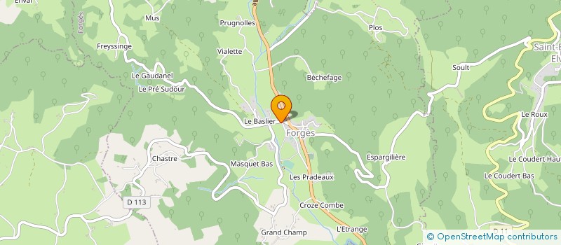 localisation de l'entreprise MONSIEUR JOFFREY GABIN  FORGES