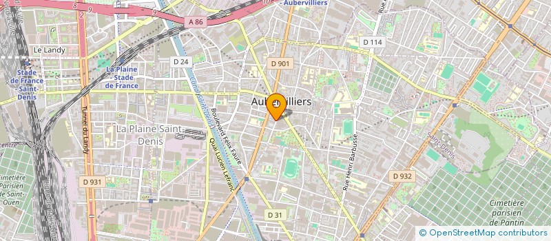 localisation de l'entreprise MONSIEUR JOFFREY HASSE  AUBERVILLIERS