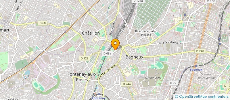 localisation de l'entreprise MONSIEUR JOFFREY MARMONIER à BAGNEUX