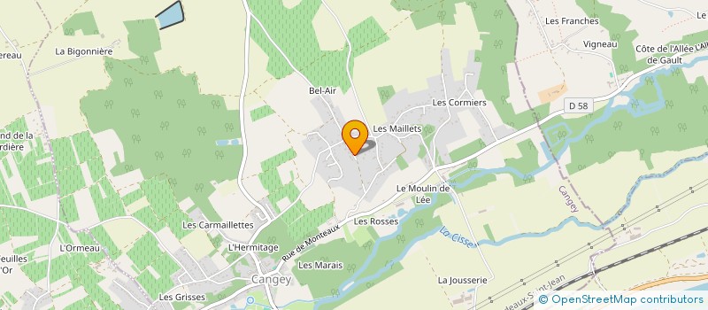 localisation de l'entreprise MONSIEUR JOFFREY SARRADIN  CANGEY