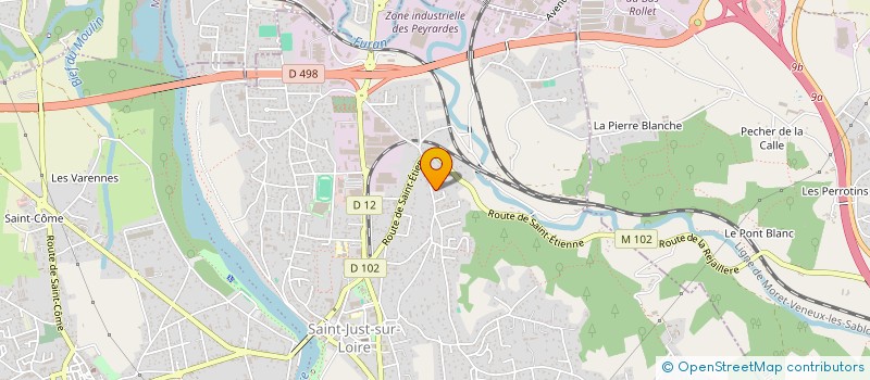 localisation de l'entreprise MONSIEUR JOFFREY THEVENON  SAINT-JUST-SAINT-RAMBERT