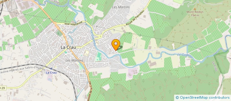 localisation de l'entreprise MONSIEUR JOHAN BARRAUD  LA CRAU