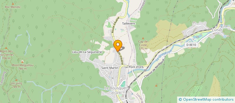 localisation de l'entreprise MONSIEUR JOHAN BATTARRD  LE BOUSQUET-D'ORB