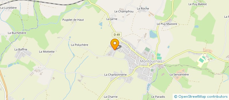 localisation de l'entreprise MONSIEUR JOHAN BAUDRY  MONTOURNAIS