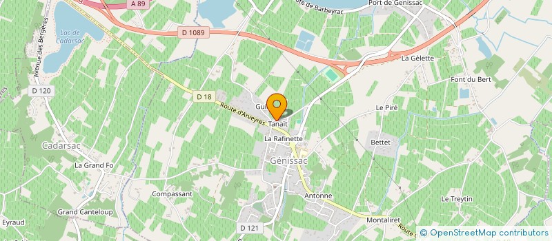 localisation de l'entreprise MONSIEUR JOHAN BOUCHEZ  GENISSAC