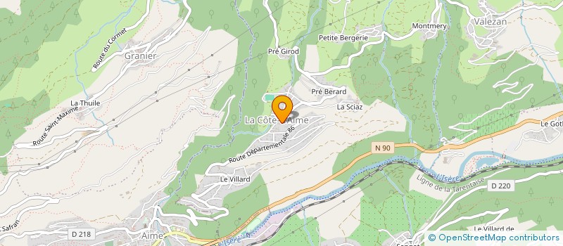 localisation de l'entreprise MONSIEUR JOHAN BUCHS  LA PLAGNE TARENTAISE