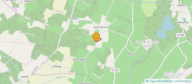 localisation de l'entreprise MONSIEUR JOHAN CADILLON  CAMIAC-ET-SAINT-DENIS