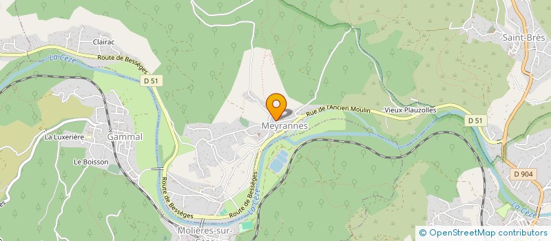 localisation de l'entreprise MONSIEUR JOHAN CRAVE  MEYRANNES