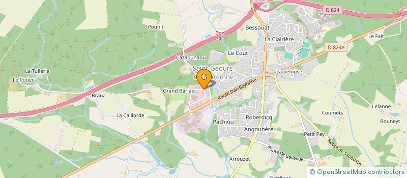 localisation de l'entreprise MONSIEUR JOHAN FAGOT  SAINT-GEOURS-DE-MAREMNE