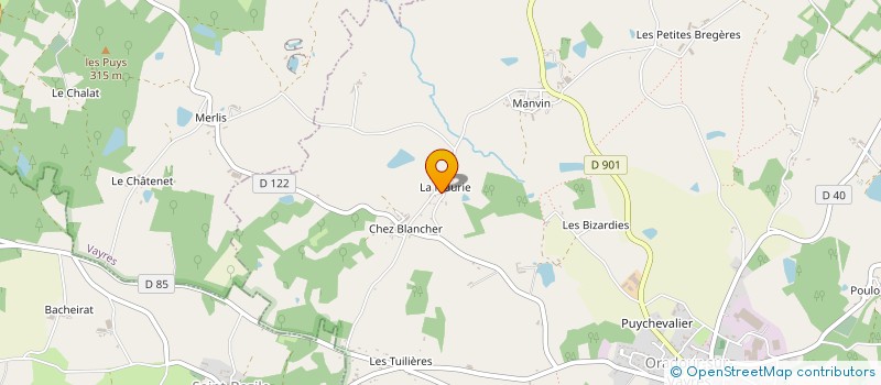 localisation de l'entreprise MONSIEUR JOHAN HUBERT  ORADOUR-SUR-VAYRES