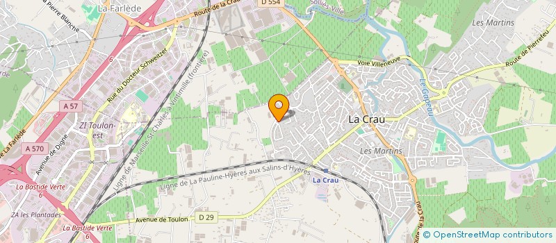 localisation de l'entreprise MONSIEUR JOHAN MANZONI  LA CRAU