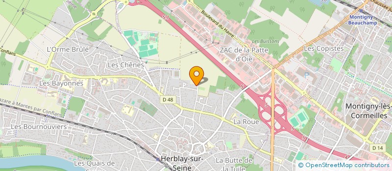 localisation de l'entreprise MONSIEUR JOHAN MARIE  HERBLAY-SUR-SEINE