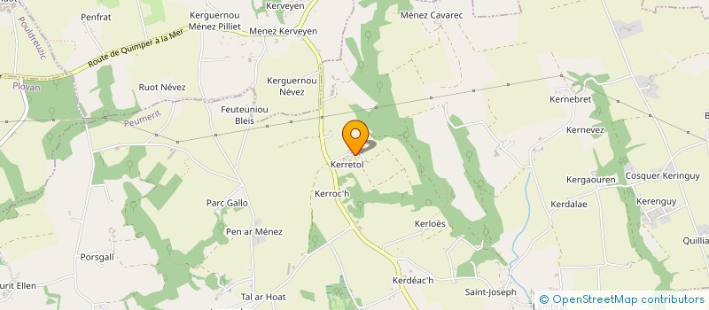 localisation de l'entreprise MONSIEUR JOHAN NEDELLEC  PEUMERIT